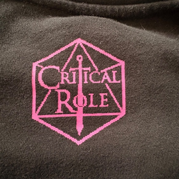 Critical Role Villains Beware Game Over Pixel Art Black Sweatshirt - Large NWOT - Picture 12 of 15